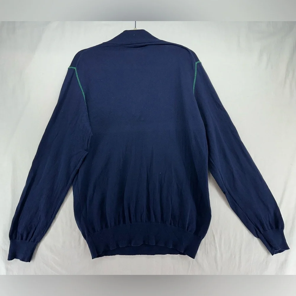 Clubhouse Collection‎ Masters 1/4 Zip Sweater Cashmere Blend Navy Mens Size M